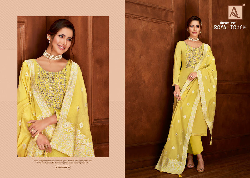 Alok Suit Royal Touch Viscose With Heavy Embroidery Work Stylish Designer Attractive Look Salwar Suit
