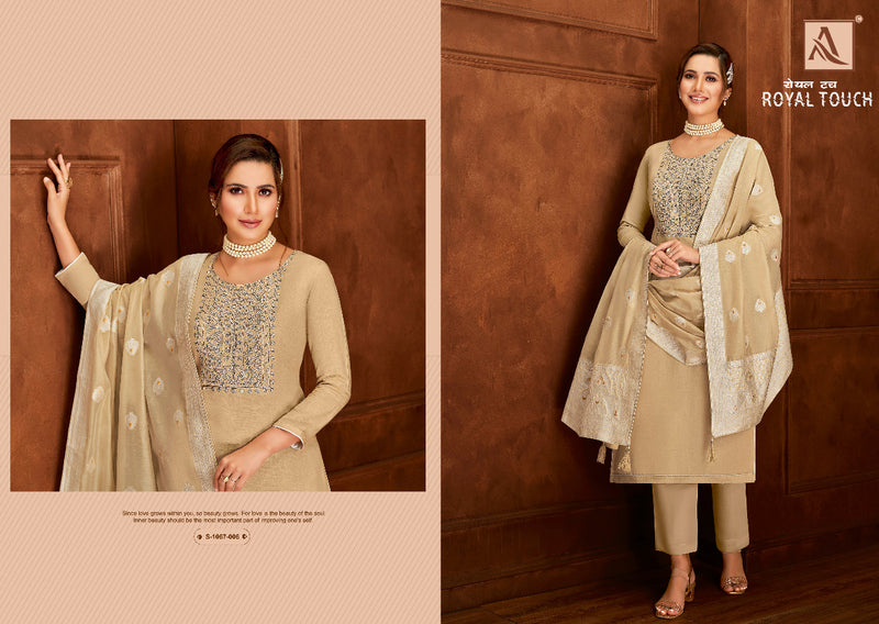 Alok Suit Royal Touch Viscose With Heavy Embroidery Work Stylish Designer Attractive Look Salwar Suit