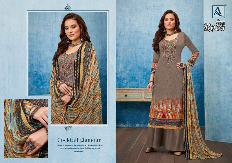 Alok Suit Roza Jam Satin With Fancy Work Stylish Designer Festive Wear Fancy Salwar Kameez