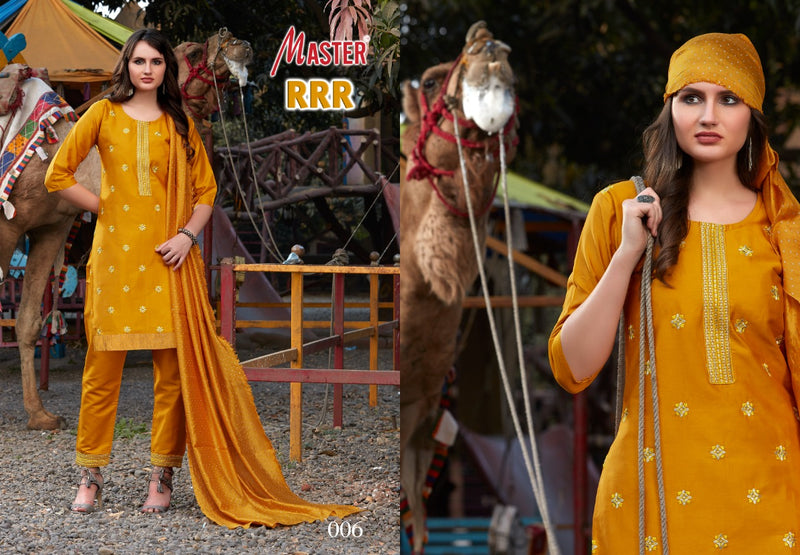 Master RRR Jam Satin Fancy Ready Made Party Wear Salwar Suits
