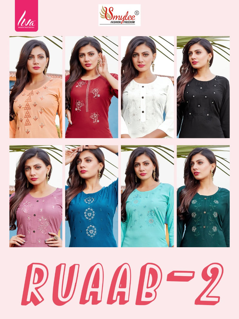 Smylee Fashion Ruaab Vol 2 Rayon Fancy Casual Wear Kurtis