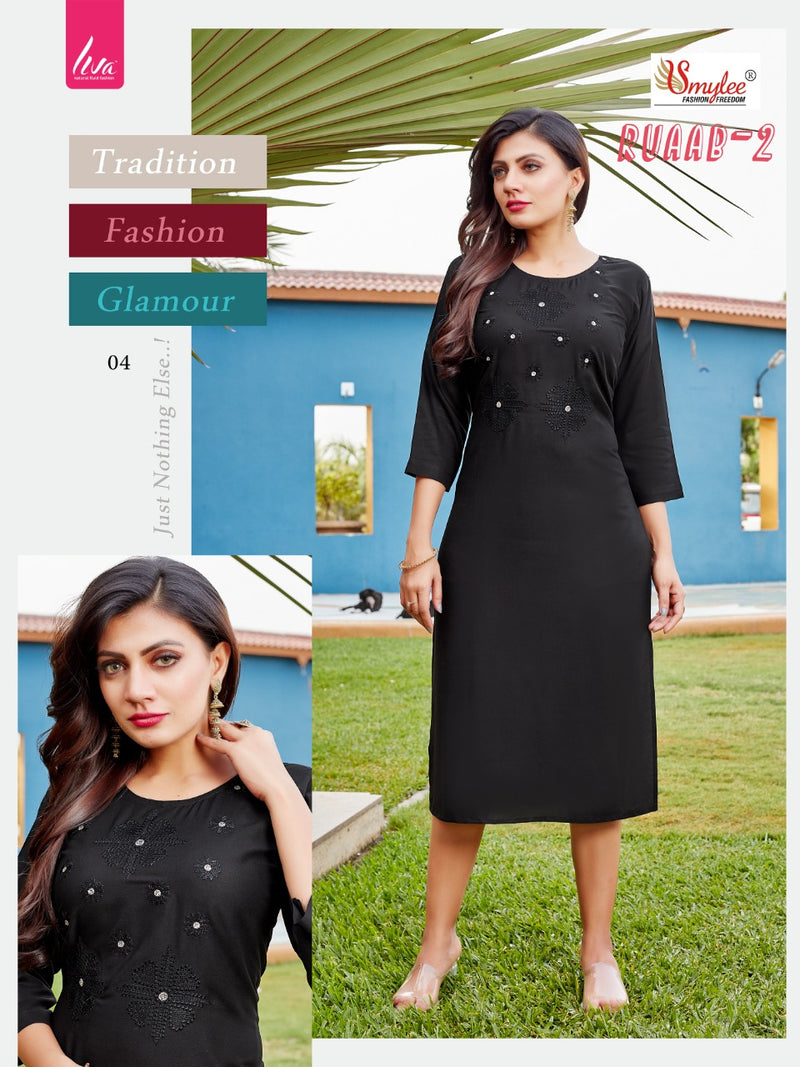 Smylee Fashion Ruaab Vol 2 Rayon Fancy Casual Wear Kurtis
