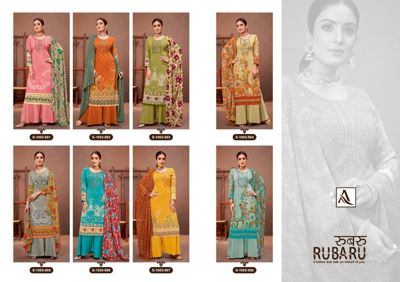 Alok Suit Rubaru Crepe With Pakistani Fancy Printed Work Stylish Designer Beautiful Salwar Kameez