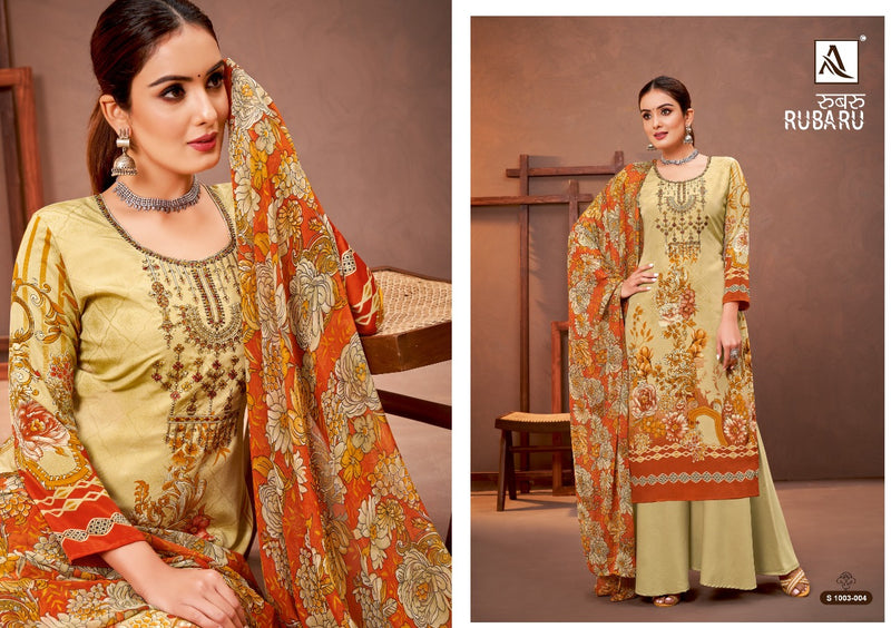 Alok Suit Rubaru Crepe With Pakistani Fancy Printed Work Stylish Designer Beautiful Salwar Kameez