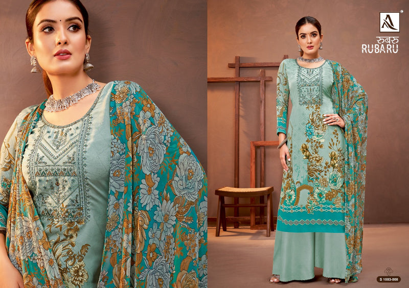 Alok Suit Rubaru Crepe With Pakistani Fancy Printed Work Stylish Designer Beautiful Salwar Kameez
