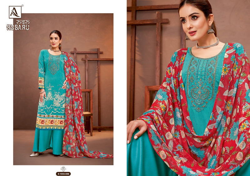 Alok Suit Rubaru Crepe With Pakistani Fancy Printed Work Stylish Designer Beautiful Salwar Kameez