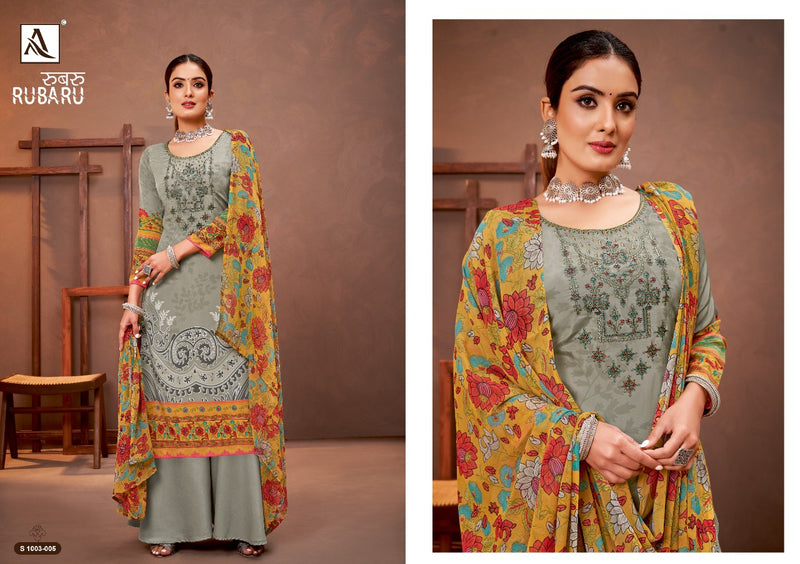Alok Suit Rubaru Crepe With Pakistani Fancy Printed Work Stylish Designer Beautiful Salwar Kameez