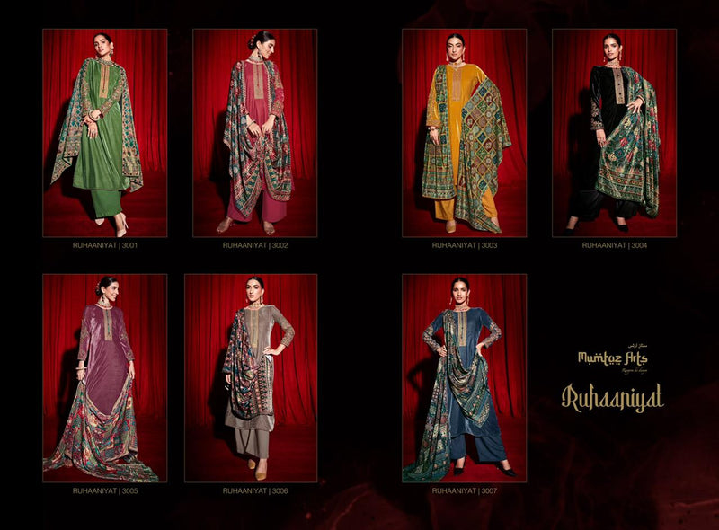 Mumtaz Ruhaaniyat Velvet With Coding Embroidery Work Stylish Designer Party Wear Salwar Kameez