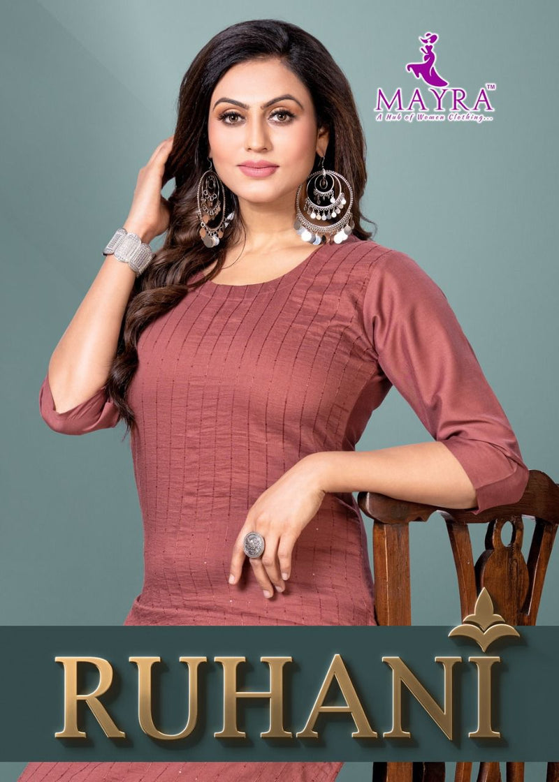 Mayra Ruhani Chinon Silk Fancy Formal Daily Wear Kurtis