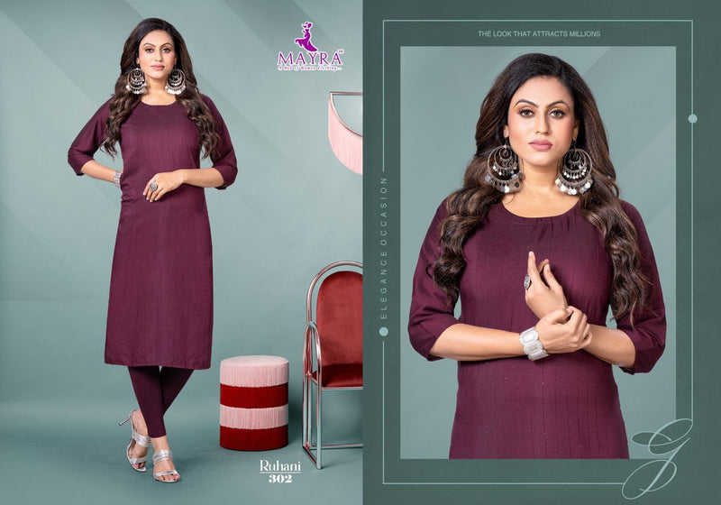 Mayra Ruhani Chinon Silk Fancy Formal Daily Wear Kurtis