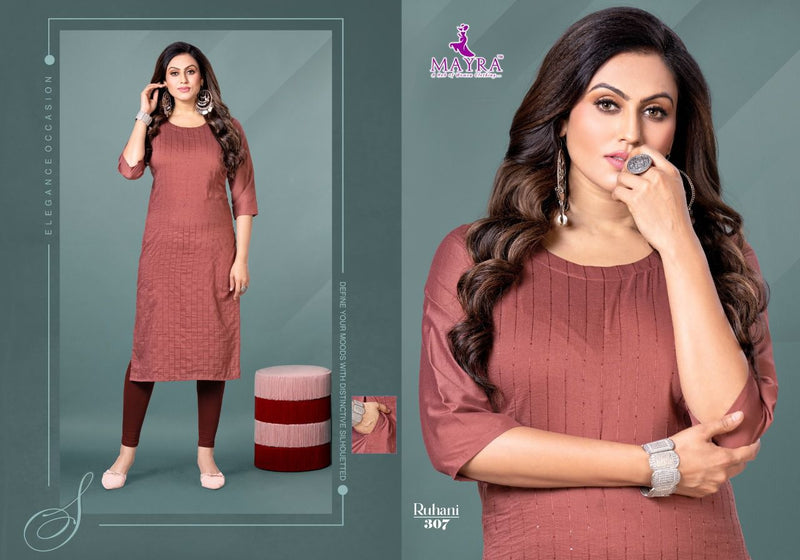 Mayra Ruhani Chinon Silk Fancy Formal Daily Wear Kurtis
