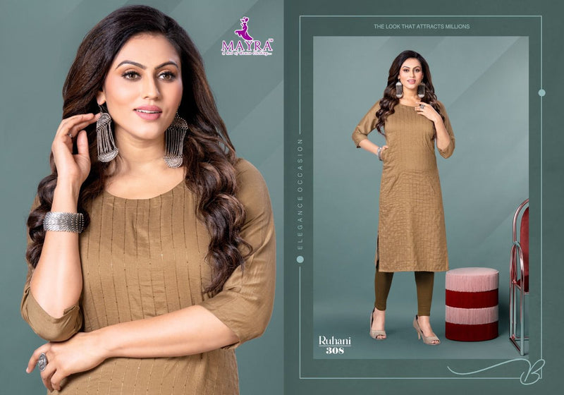 Mayra Ruhani Chinon Silk Fancy Formal Daily Wear Kurtis