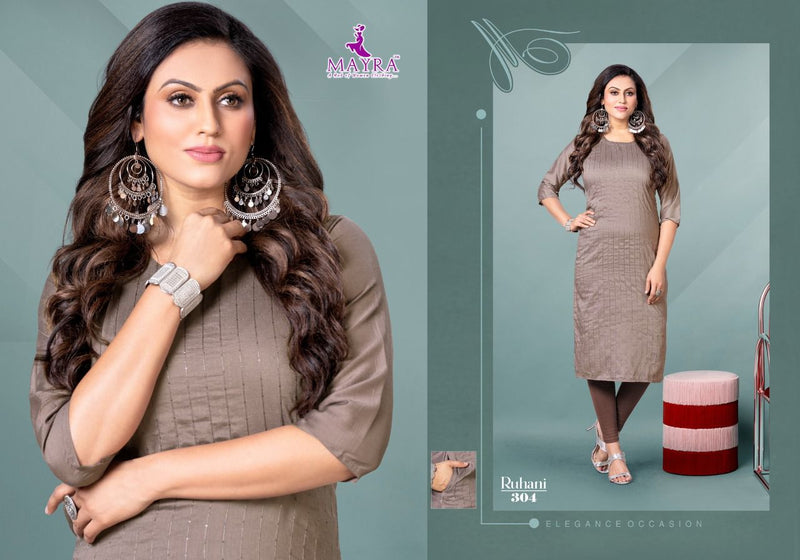 Mayra Ruhani Chinon Silk Fancy Formal Daily Wear Kurtis