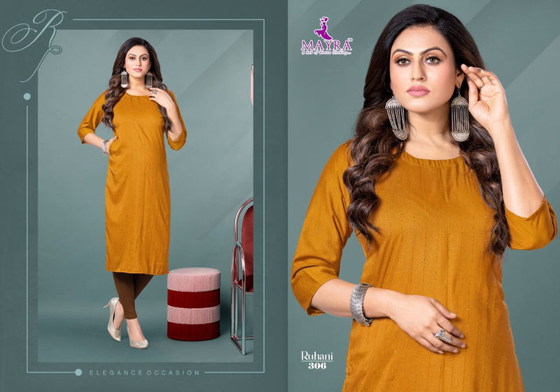 Mayra Ruhani Chinon Silk Fancy Formal Daily Wear Kurtis