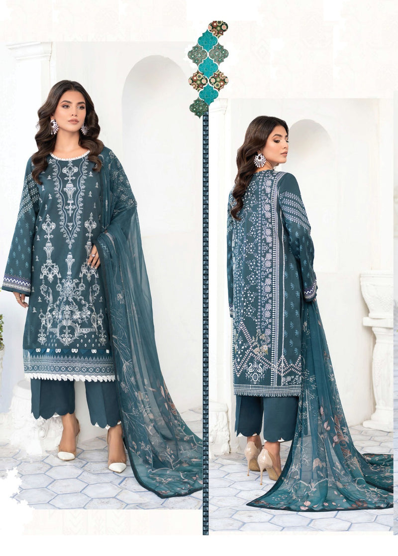 Asifa Nabeel Ruhaniyat Vol 1 Pure Cotton Printed Fancy Designer Salwar Kameez