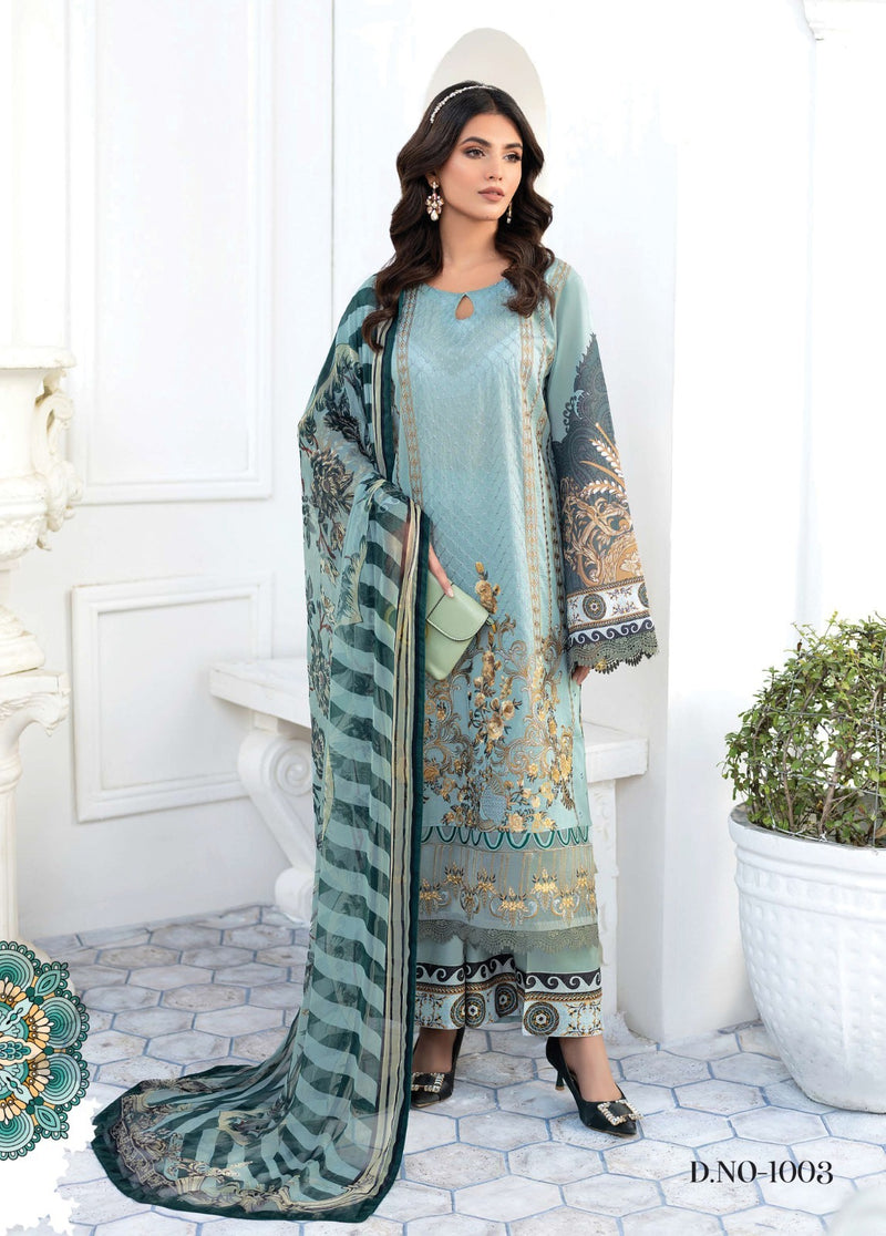 Asifa Nabeel Ruhaniyat Vol 1 Pure Cotton Printed Fancy Designer Salwar Kameez
