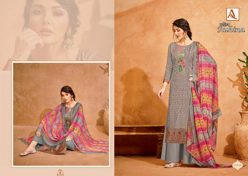 Alok Suit Ruhina Viscose Silk With Heavy Embroidery Work Stylish Designer Casual Look Festive wear Salwar Kameez
