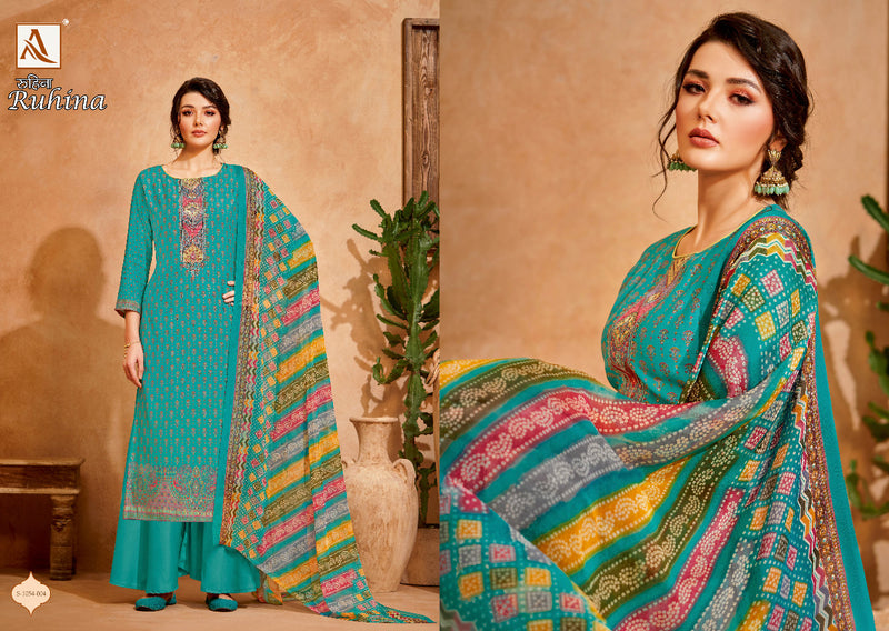 Alok Suit Ruhina Viscose Silk With Heavy Embroidery Work Stylish Designer Casual Look Festive wear Salwar Kameez