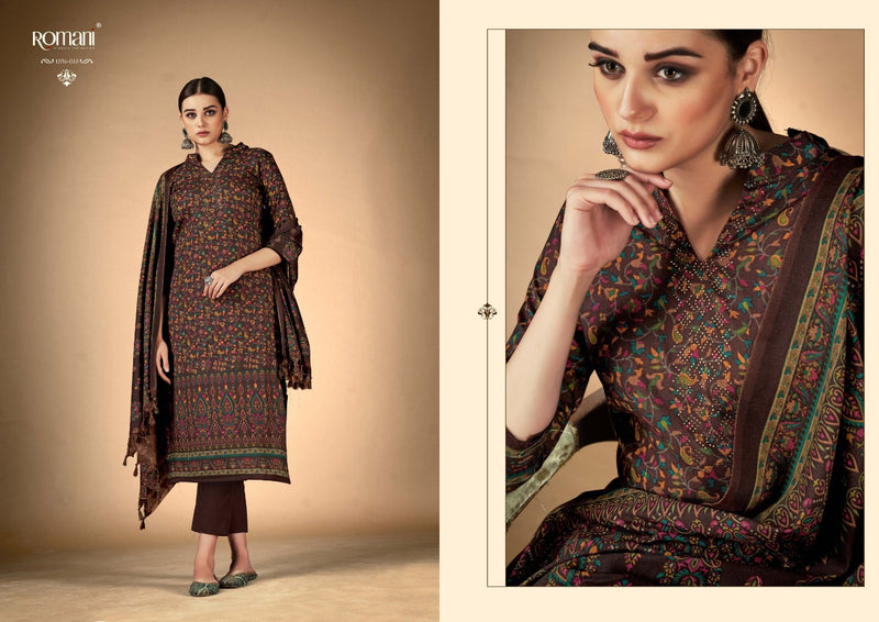 Romani Ruksana Pashmina With Heavy Embroidery Work Stylish Designer Casual Look Salwar Kameez