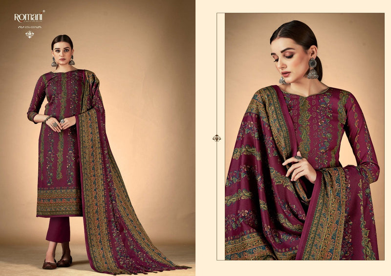 Romani Ruksana Pashmina With Heavy Embroidery Work Stylish Designer Casual Look Salwar Kameez