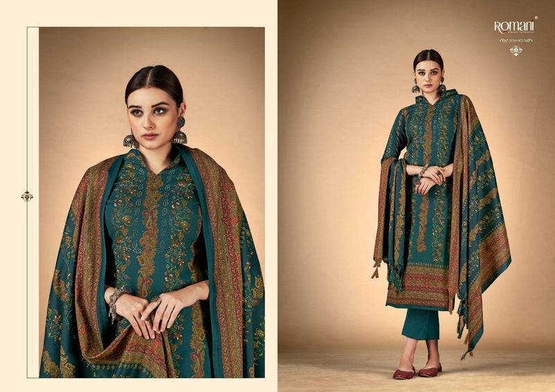 Romani Ruksana Pashmina With Heavy Embroidery Work Stylish Designer Casual Look Salwar Kameez