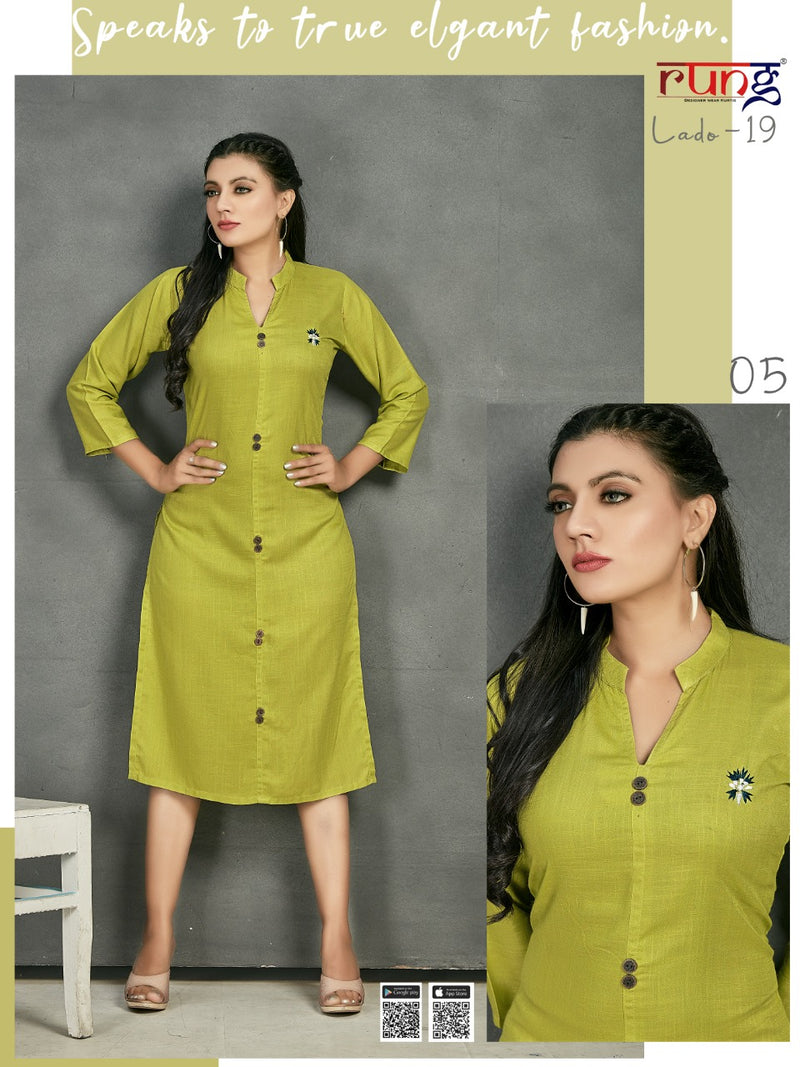 Rung Lado Vol 19 Heavy Rayon with Manual Work Stylish Designer Kurti