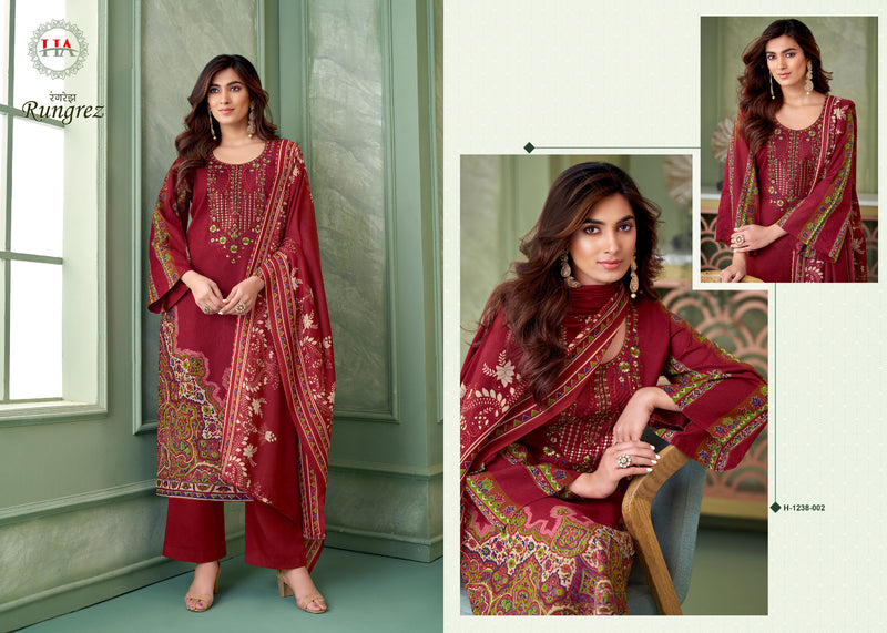 Harshit Fashion Hub Rungrez Cambric Digital Pakistani Print Fancy Embroidery Swarovski Diamond Work Kurti