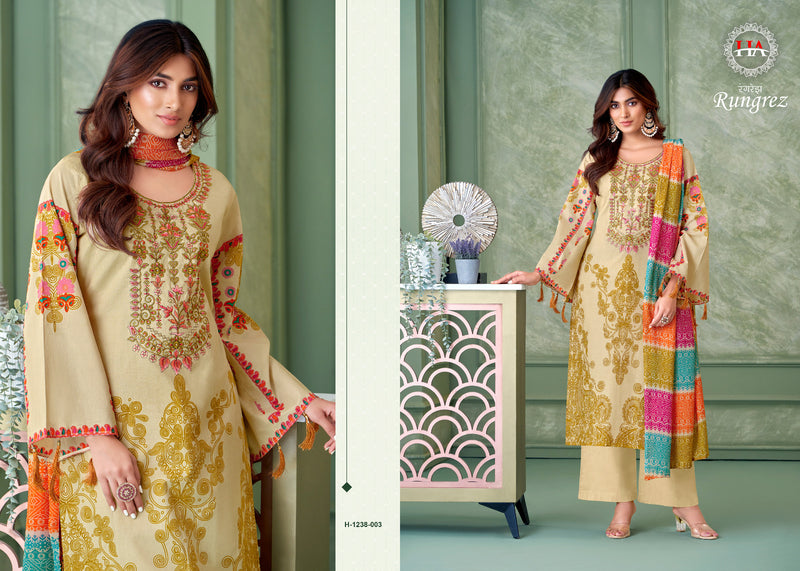 Harshit Fashion Hub Rungrez Cambric Digital Pakistani Print Fancy Embroidery Swarovski Diamond Work Kurti