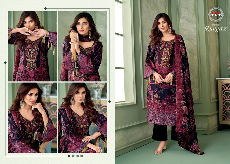 Harshit Fashion Hub Rungrez Cambric Digital Pakistani Print Fancy Embroidery Swarovski Diamond Work Kurti
