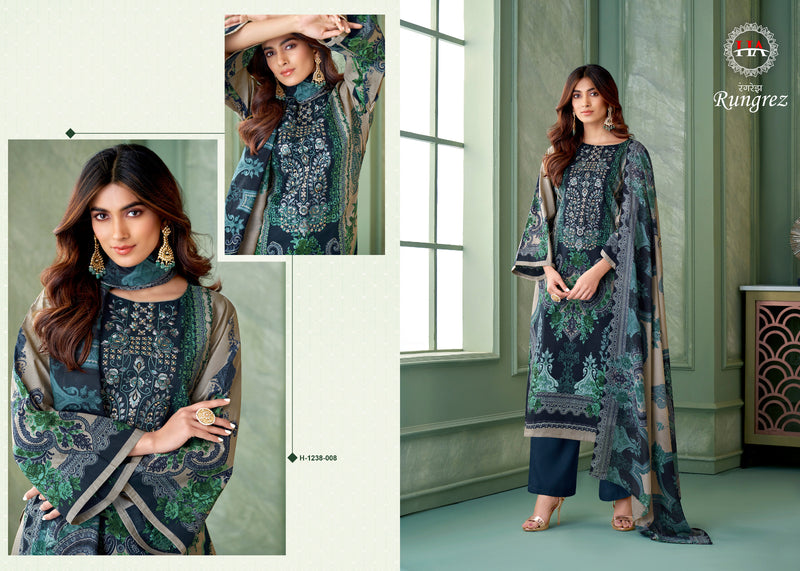 Harshit Fashion Hub Rungrez Cambric Digital Pakistani Print Fancy Embroidery Swarovski Diamond Work Kurti