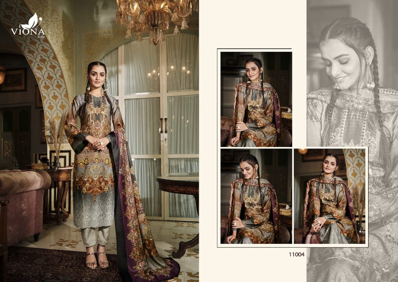 Viona Suit Ruqsor Pashmina Printed With Heavy Embroidery Work Stylish Designer Pakistani Salwar Suit