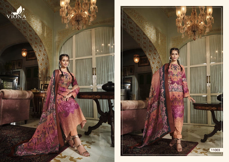 Viona Suit Ruqsor Pashmina Printed With Heavy Embroidery Work Stylish Designer Pakistani Salwar Suit