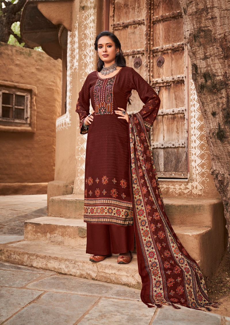 Levisha Rutba Pashmina With Beautiful Embroidery Work Stylish Designer Party Wear Salwar Kameez