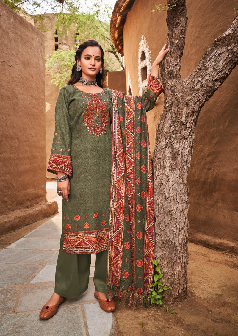 Levisha Rutba Pashmina With Beautiful Embroidery Work Stylish Designer Party Wear Salwar Kameez