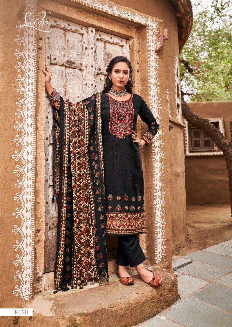 Levisha Rutba Pashmina With Beautiful Embroidery Work Stylish Designer Party Wear Salwar Kameez