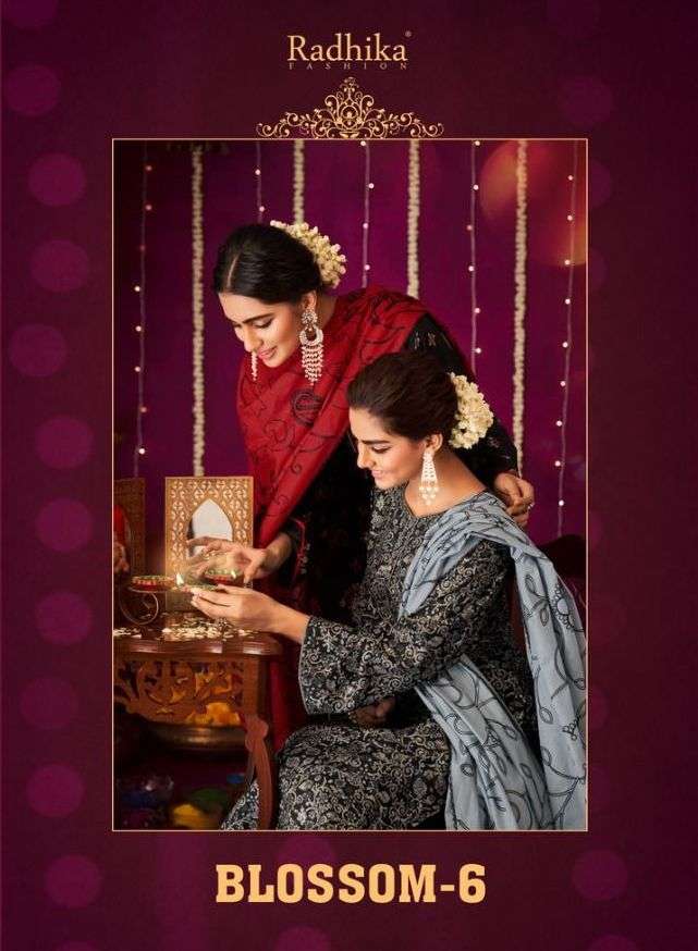 Radhika Azara Blossom Vol 6 Cotton Print Lace Work Salwar Kameez