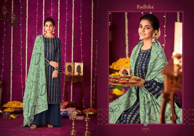 Radhika Azara Blossom Vol 6 Cotton Print Lace Work Salwar Kameez