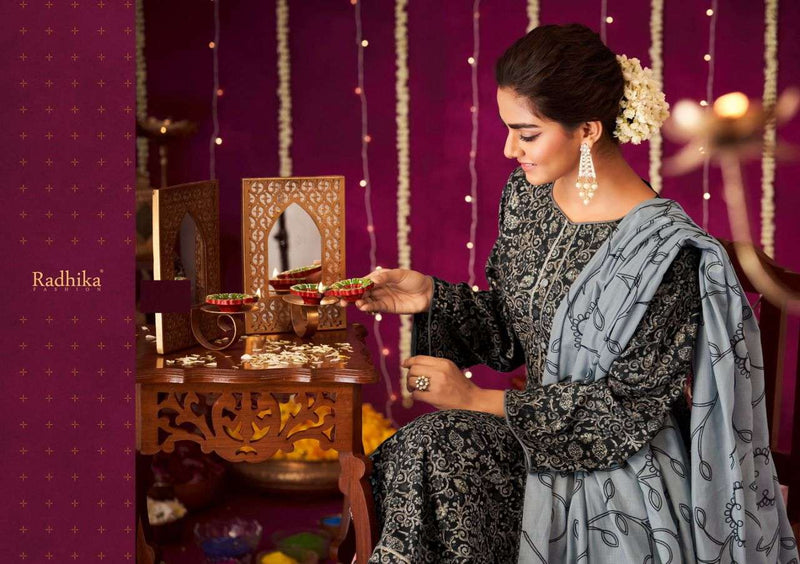 Radhika Azara Blossom Vol 6 Cotton Print Lace Work Salwar Kameez