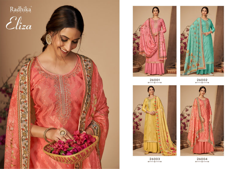 Radhika Azara Eliza Pure Viscose Chanderi With Self Embroidered Work Salwar Suit