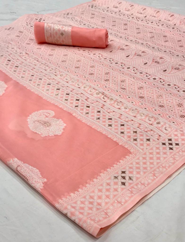 Rajtex Launch By Kinaya Lucknowi Chikankari Fancy Work Excusive Formal Wear Heavy Sarees