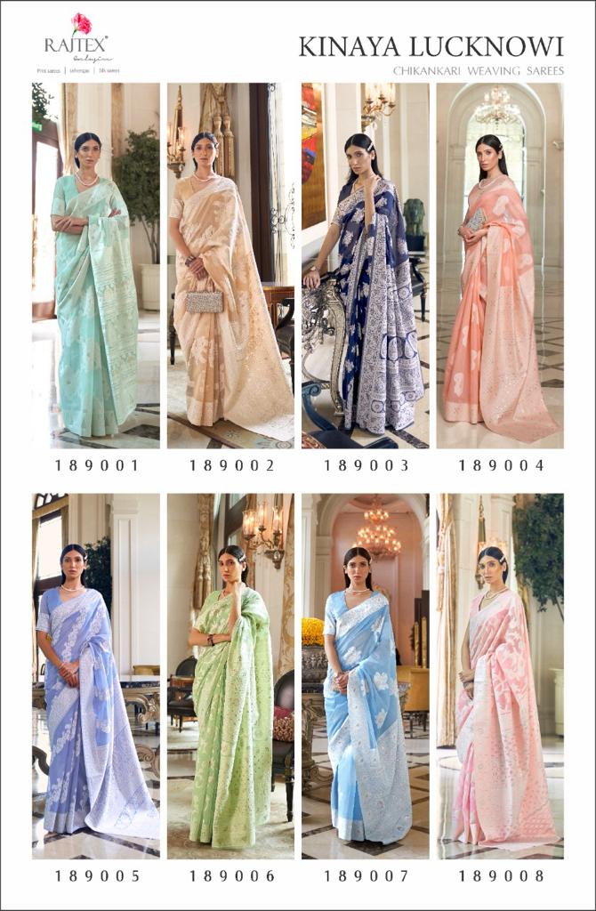 Rajtex Launch By Kinaya Lucknowi Chikankari Fancy Work Excusive Formal Wear Heavy Sarees