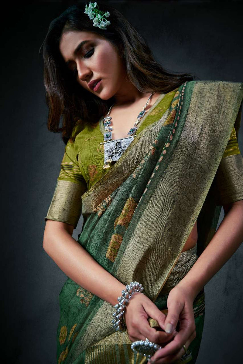 Rajyog Fabrics Aajarakh Silk Soft Cotton With Lagdi Patta Saree
