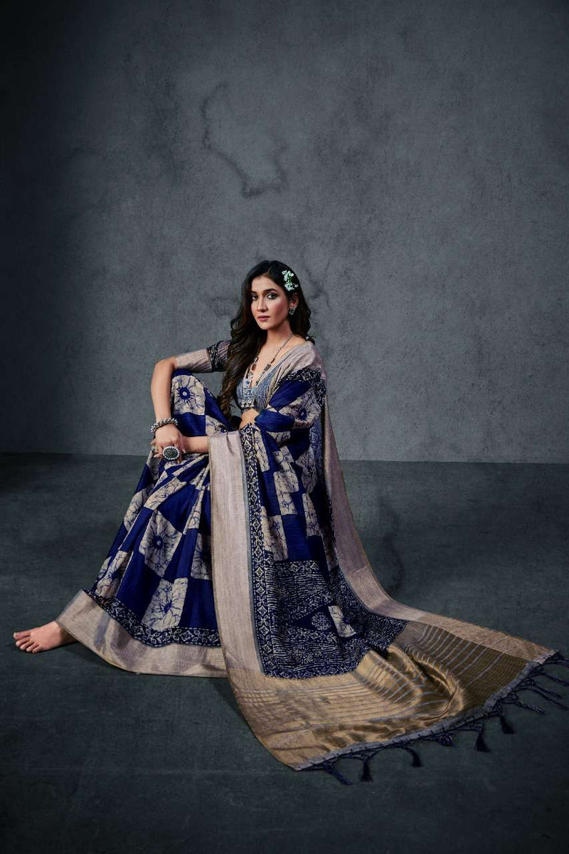 Rajyog Fabrics Aajarakh Silk Soft Cotton With Lagdi Patta Saree
