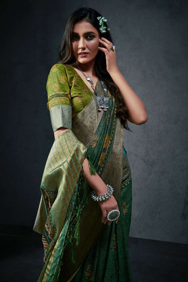Rajyog Fabrics Aajarakh Silk Soft Cotton With Lagdi Patta Saree