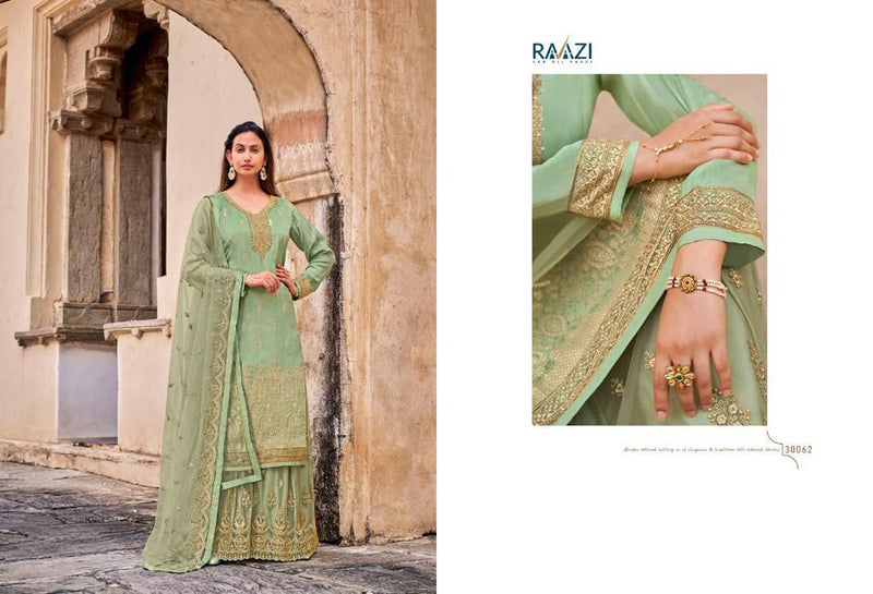 Rama Fashion Raazi Mehwish Dola Jacquard Stone Work Heavy Partywear Suit