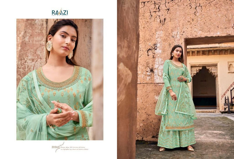 Rama Fashion Raazi Mehwish Dola Jacquard Stone Work Heavy Partywear Suit