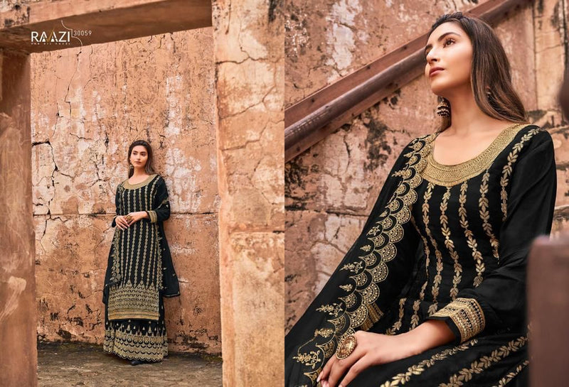 Rama Fashion Raazi Mehwish Dola Jacquard Stone Work Heavy Partywear Suit