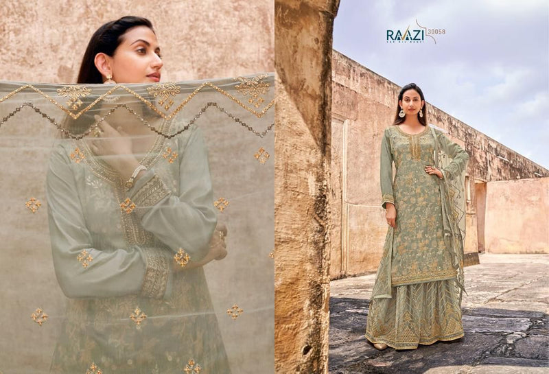 Rama Fashion Raazi Mehwish Dola Jacquard Stone Work Heavy Partywear Suit