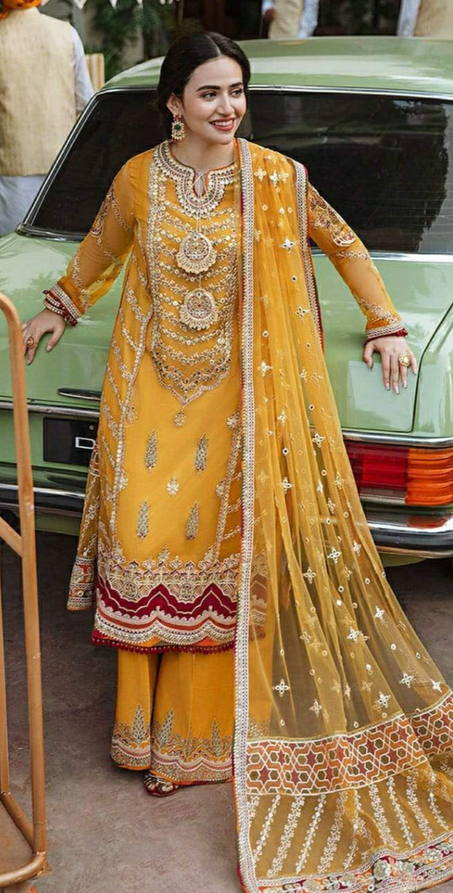 Ramsha Suit R 412 Net Heavy Embroidered Work Pakistani Salwar Kameez