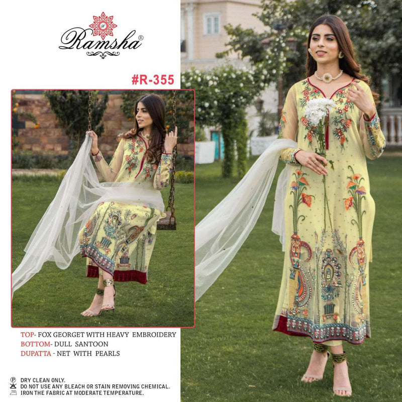 Ramsha Vol 23 Georgette Heavy Embroidery Work Pakistani Salwar Kameez